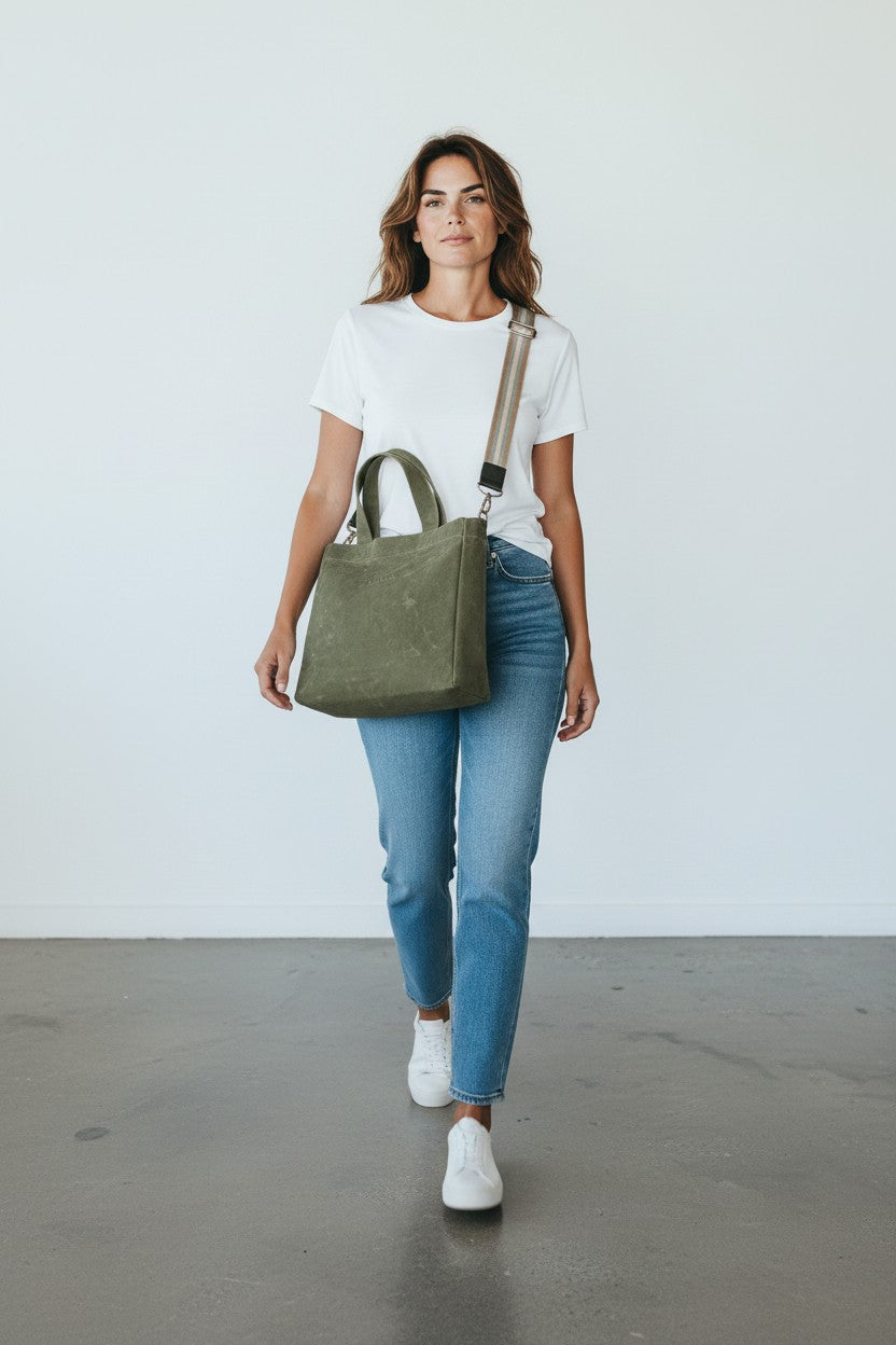 Everyday Large Tote – Haki