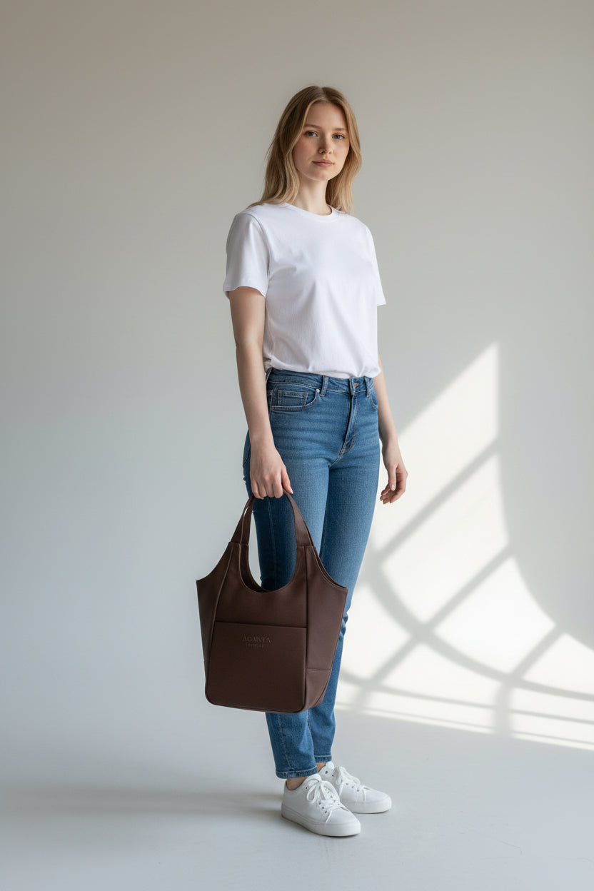 NOVA Studio Canvas Tote Çanta – Kahverengi