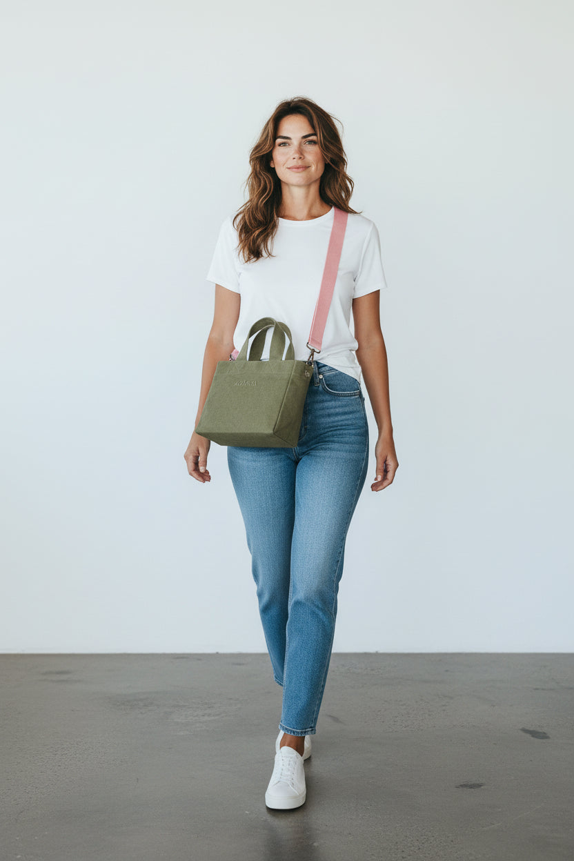 Everyday Small Tote – Haki