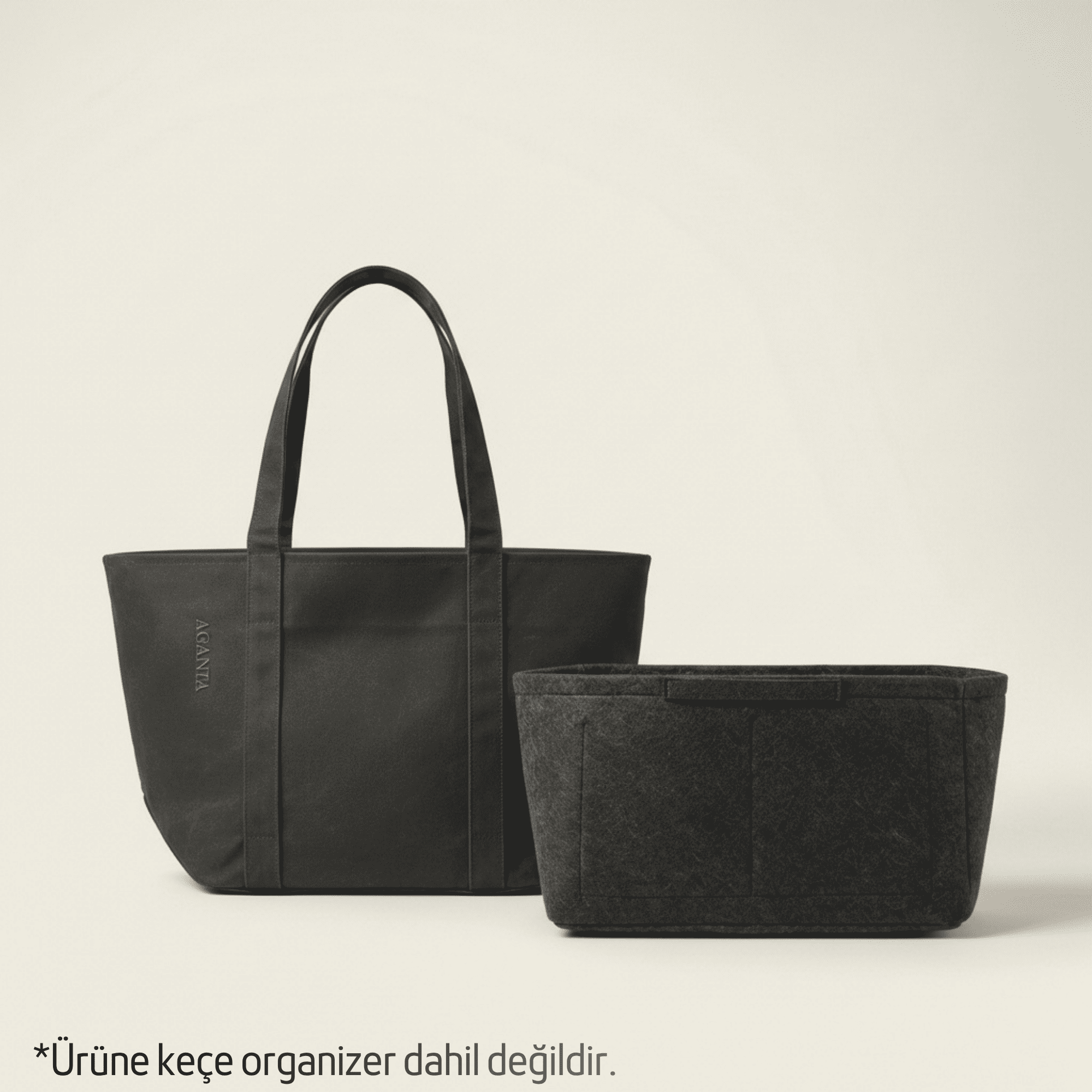 ERA Oversized Waxed Canvas Tote - Antrasit