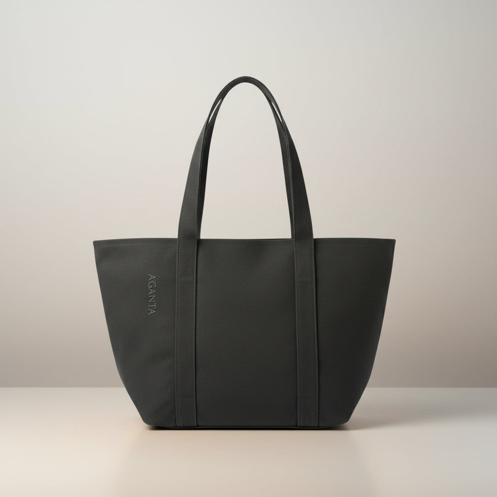 ERA Oversized Waxed Canvas Tote - Antrasit